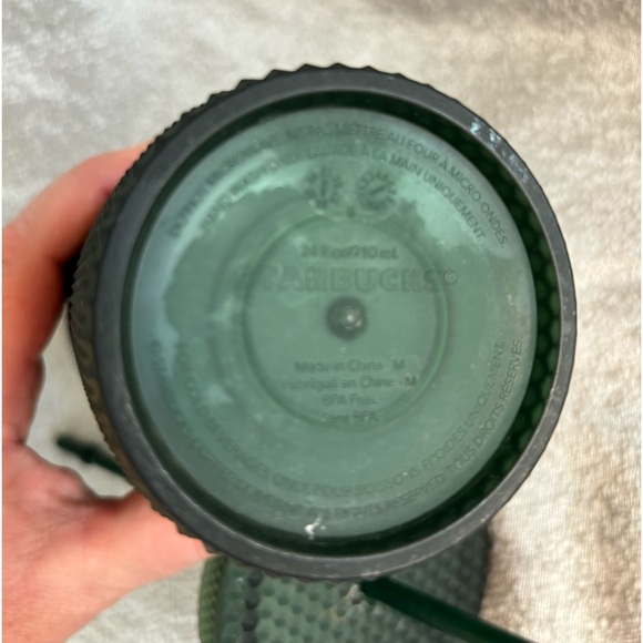 Starbucks Winter Matte Dark Green Jelly Studded Tumbler 24oz‎ - Picture 4 of 10